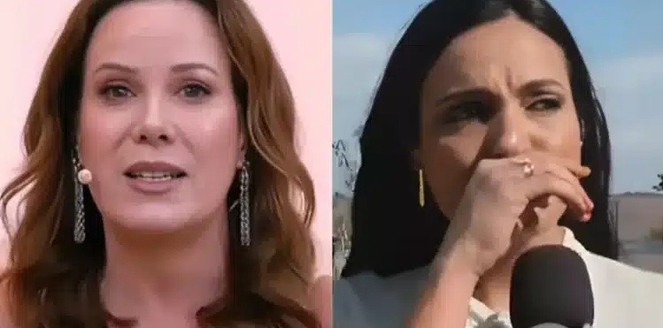 Apresentadora da SBT chora ao vivo após acusação de fake news feita pela Globo