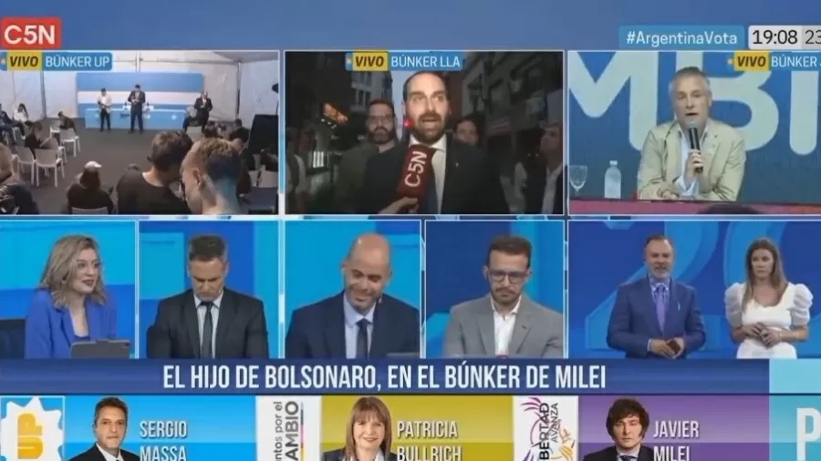 VÍDEO: Eduardo Bolsonaro é cortado em TV argentina após defender armas à população