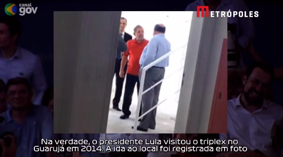 VÍDEO: Lula diz que nunca esteve no triplex do Guarujá, mas já foi fotografado no local