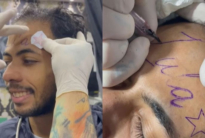 VÍDEO: Homem viraliza ao tatuar nome de Lula na testa; assista