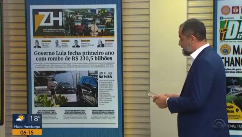 VÍDEO: Jornalista de afiliada da Globo trava ao vivo e não consegue noticiar rombo do Governo Lula; ASSISTA