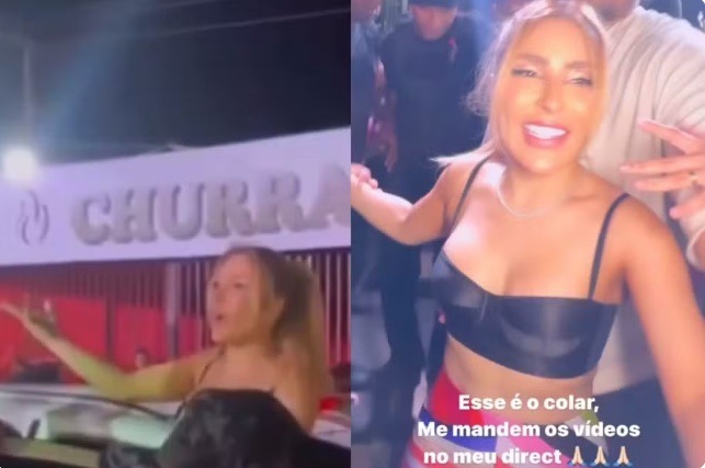 VÍDEO: Cantora diz “gostar de marginal” e tem colar de R$ 100 mil furtado