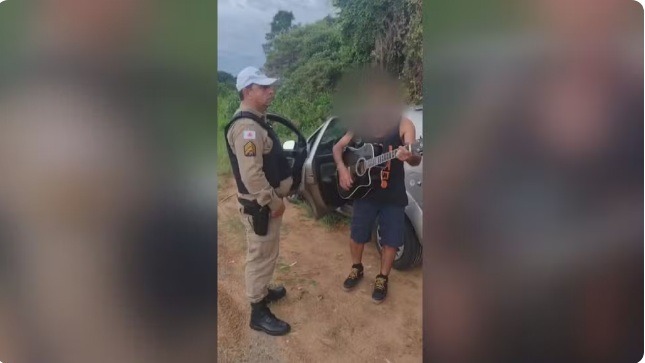 [VÍDEO] ‘Seu guarda, eu não sou vagabundo’: Motorista embriagado canta para policial antes de ser preso