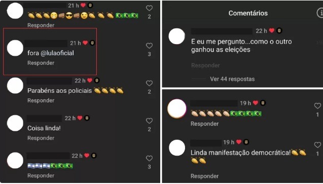 'Fora Lula': Polícia Civil posta sobre ato de Bolsonaro e curte comentários