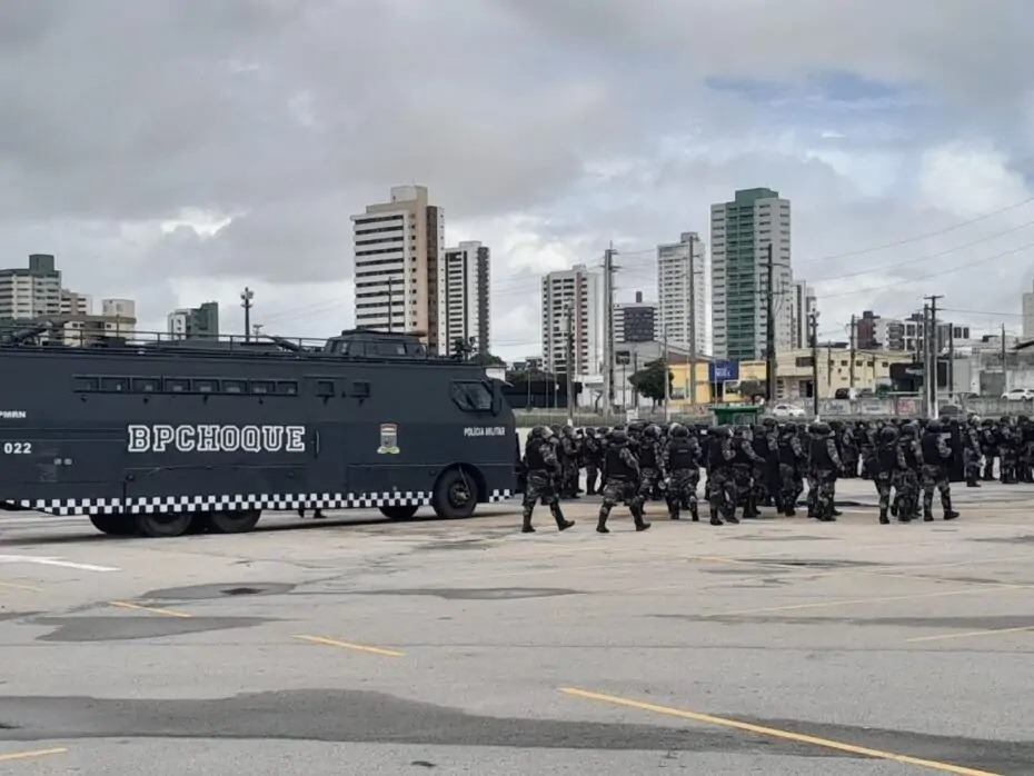 VÍDEO: PM faz treinamento na Arena das Dunas às vésperas de final do Estadual que terá torcidas de América e...