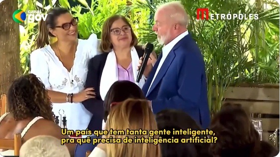 [VÍDEO] “Eu tô cansado de ouvir falar nesse bicho de inteligência artificial”, afirma Lula; ASSISTA