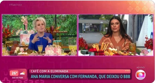 [VÍDEO] Fernanda dá resposta atravessada a Ana Maria Braga ao vivo: 'Não assistiu'