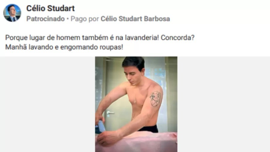 Deputado patrocina com verba pública fotos dele sem camisa no Instagram