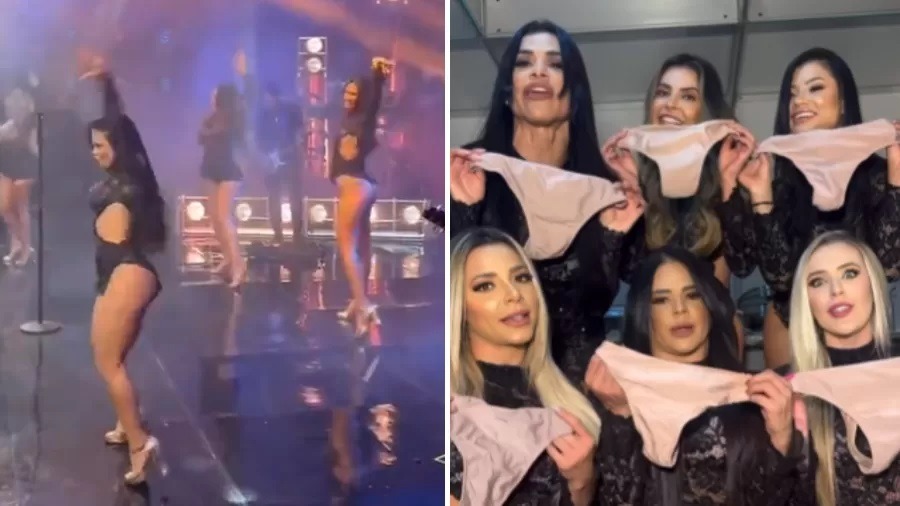 Show sem calcinha? Bailarinas de Leonardo explicam truque após viral