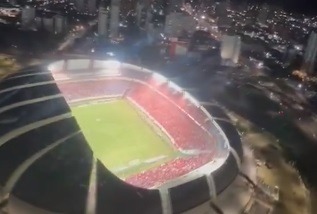 VÍDEO: Confira imagens aéreas da Arena das Dunas lotada para América e Corinthians