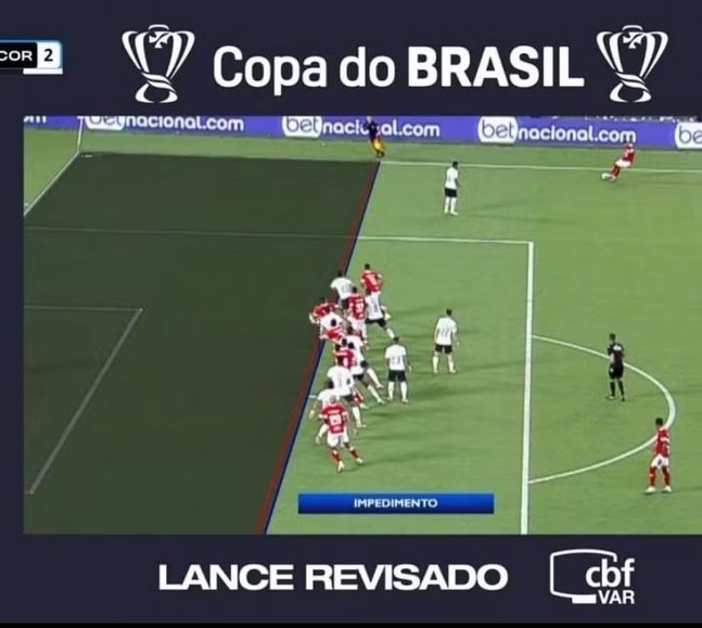CBF divulga vídeo de análise do VAR em gol anulado do América-RN contra o Corinthians