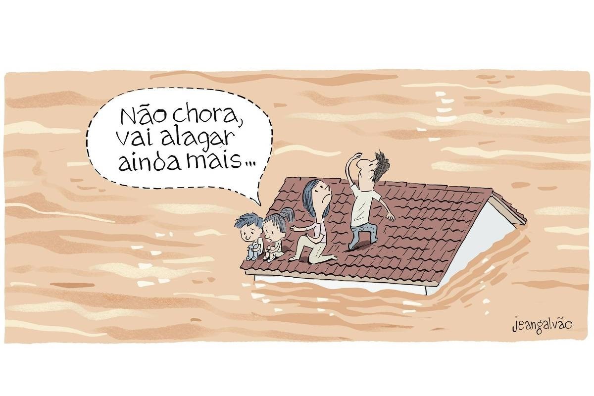 Charge da Folha de São Paulo sobre o RS gera protestos nas redes sociais