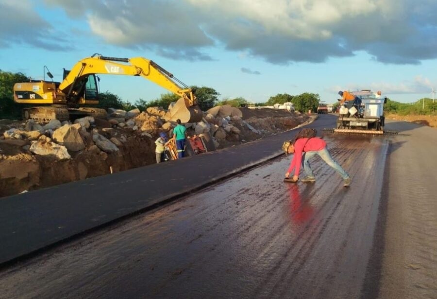 Chuvas atrapalham obra, e Dnit adia entrega do desvio da BR-304 em Lajes para 15 de maio