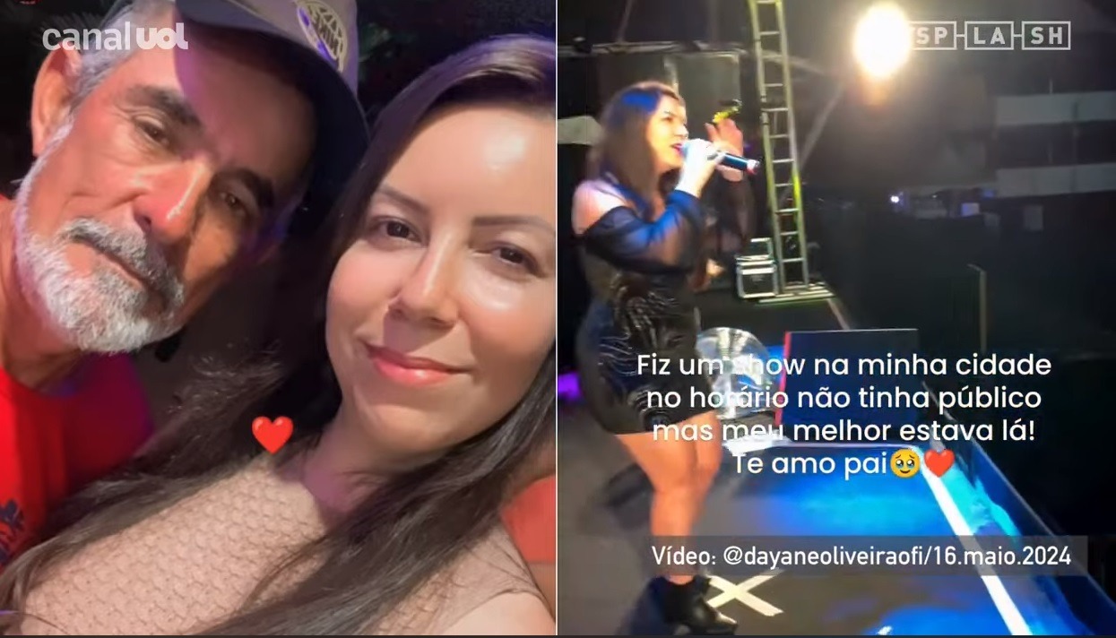 VÍDEO: Cantora diz ter feito show com apenas pai na plateia; assista