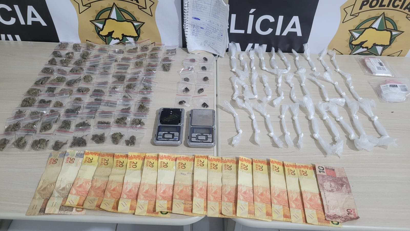 Polícia fecha ponto de venda de drogas em Pipa