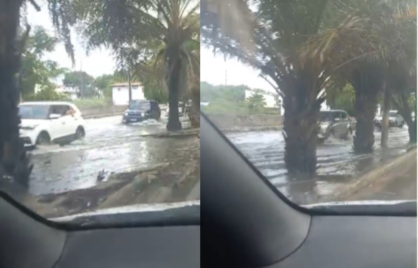 VÍDEO: Lagoa de captação da Av. Ayrton Senna transborda