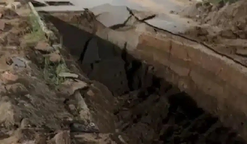 VÍDEO: Imagens aéreas mostram tamanho da cratera na Avenida Olavo Montenegro, na Coophab