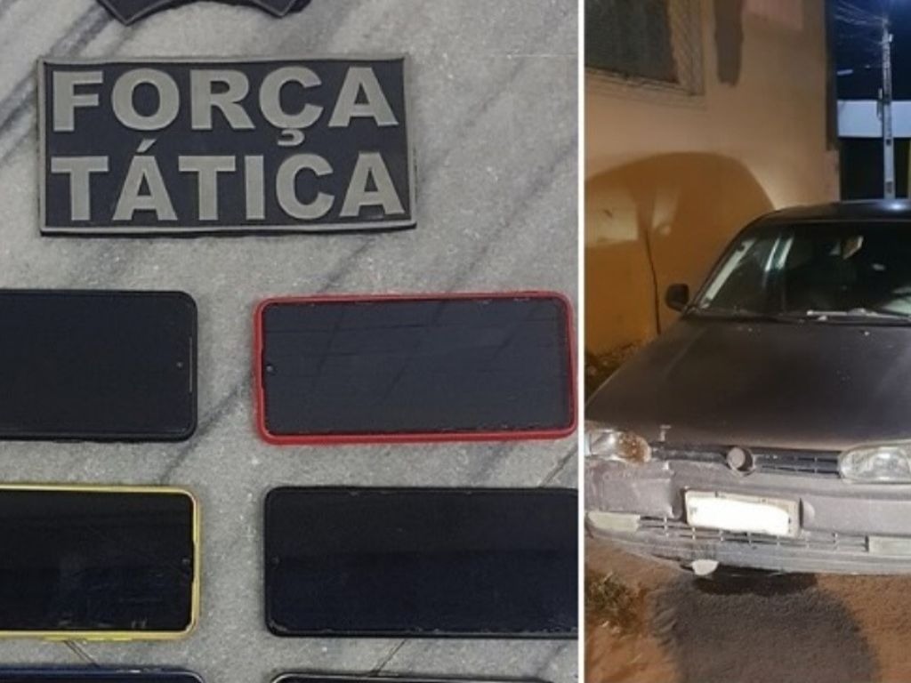 Veículo e celulares irregulares são recuperados pela polícia na comunidade do Passo da Pátria