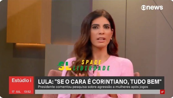 VÍDEO: Jornalista da Globo detona Lula após ele dizer que corintiano pode bater em mulher; ASSISTA