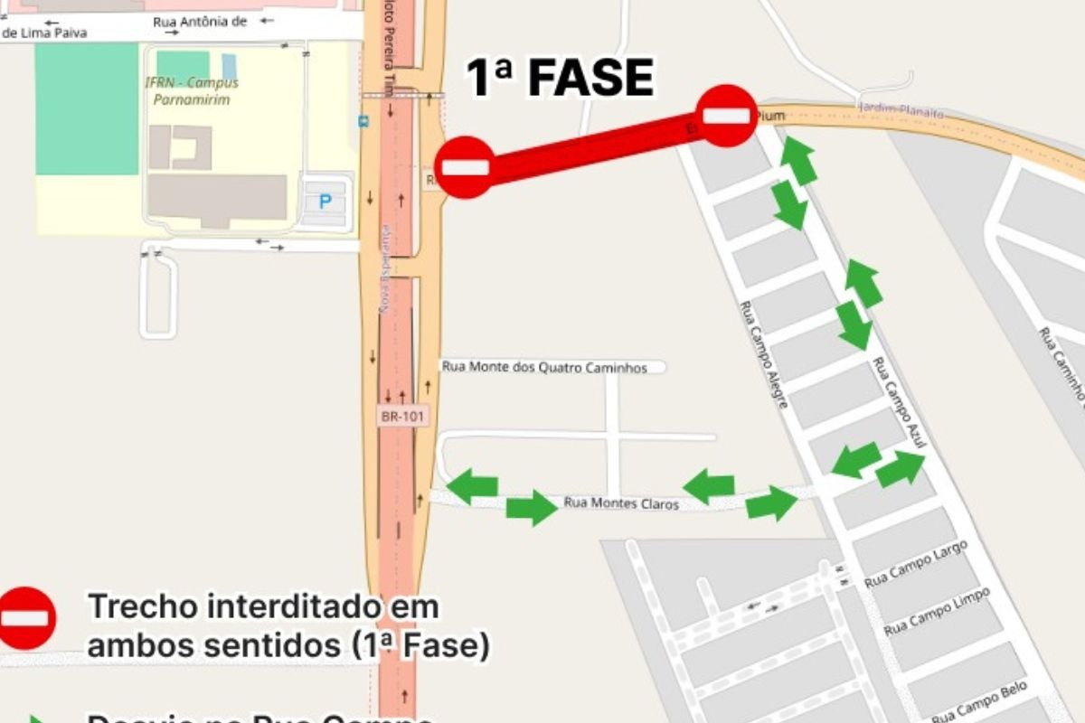 Trecho da RN-313 na Grande Natal será interditado nesta segunda-feira