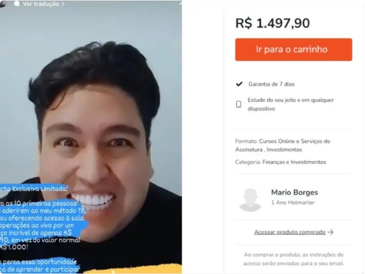 “Crente Trader” volta a vender cursos mesmo sob investigação 