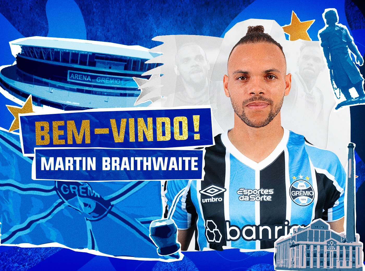 Grêmio anuncia atacante que jogou com Messi no Barcelona