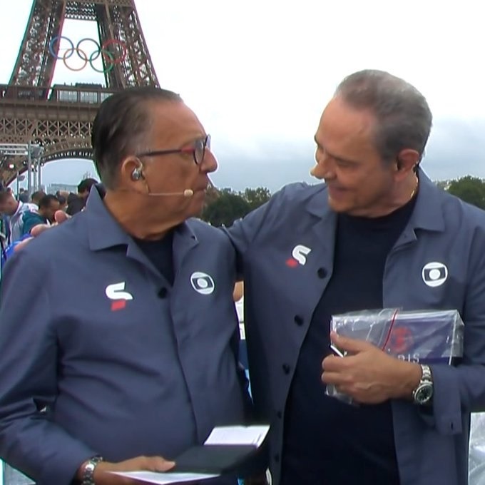 Galvão Bueno ‘engole’ Luis Roberto na transmissão da abertura de Paris; entenda