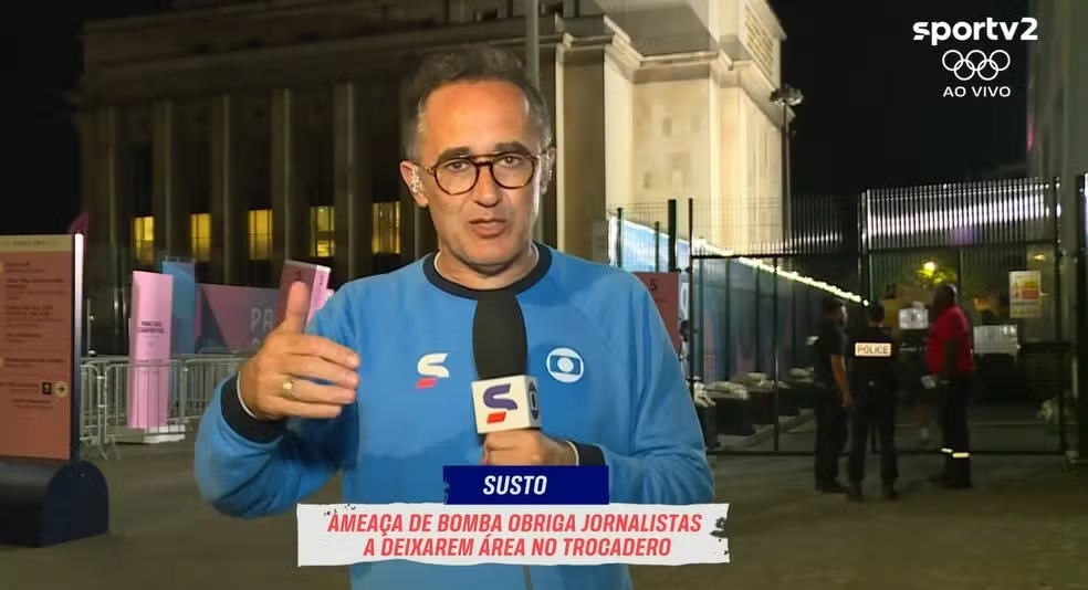 Equipe do Sportv deixa estúdio em Paris por ameaça de bomba
