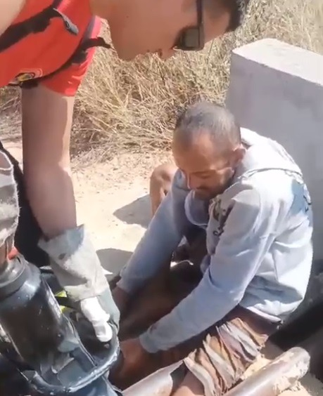 Homem é resgatado no RN após ficar com perna presa em ferragens 