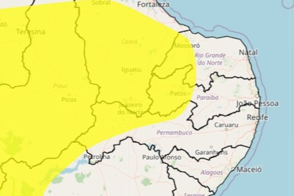Inmet emite alerta de baixa umidade para o RN