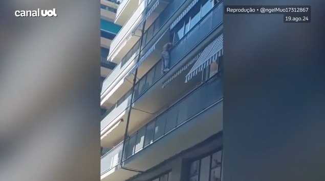 VÍDEO: Brasileiro salva menino de cair de prédio na Espanha; ASSISTA