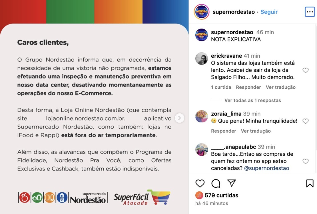 Nordestão tem sistema invadido por hackers e sistema fica fora do ar