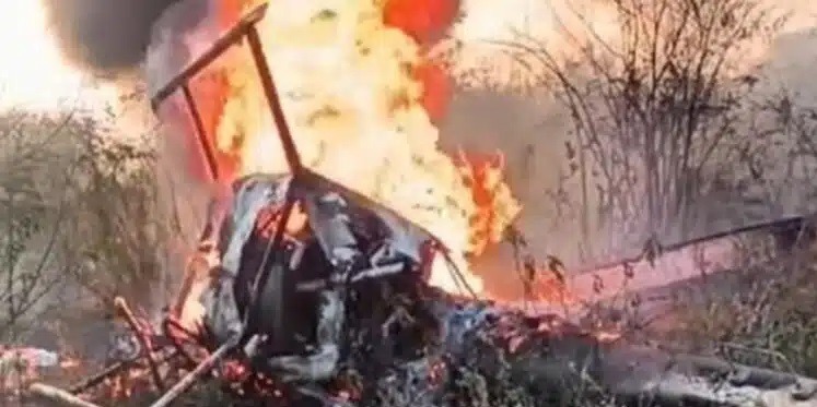 Imagens mostram momento da queda de helicóptero que matou potiguar; ASSISTA