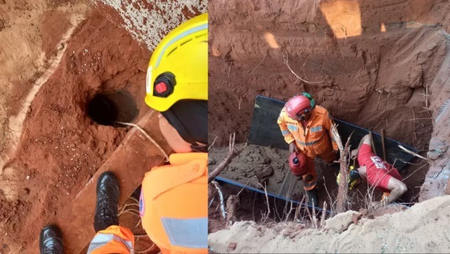 Criança cai em tubulão de cinco metros; resgate durou 16 horas