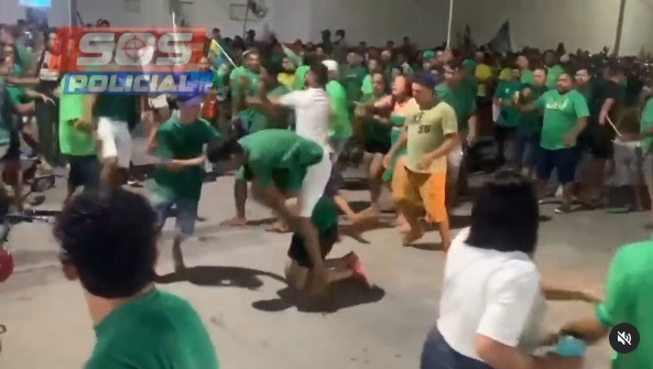 VÍDEO: Evento político no RN termina em pancadaria entre apoiadores da mesma candidata; ASSISTA