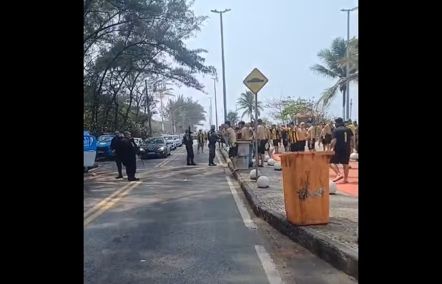 Fla: Briga de rubro-negros com torcida do Peñarol no Rio tem tumulto e tiro