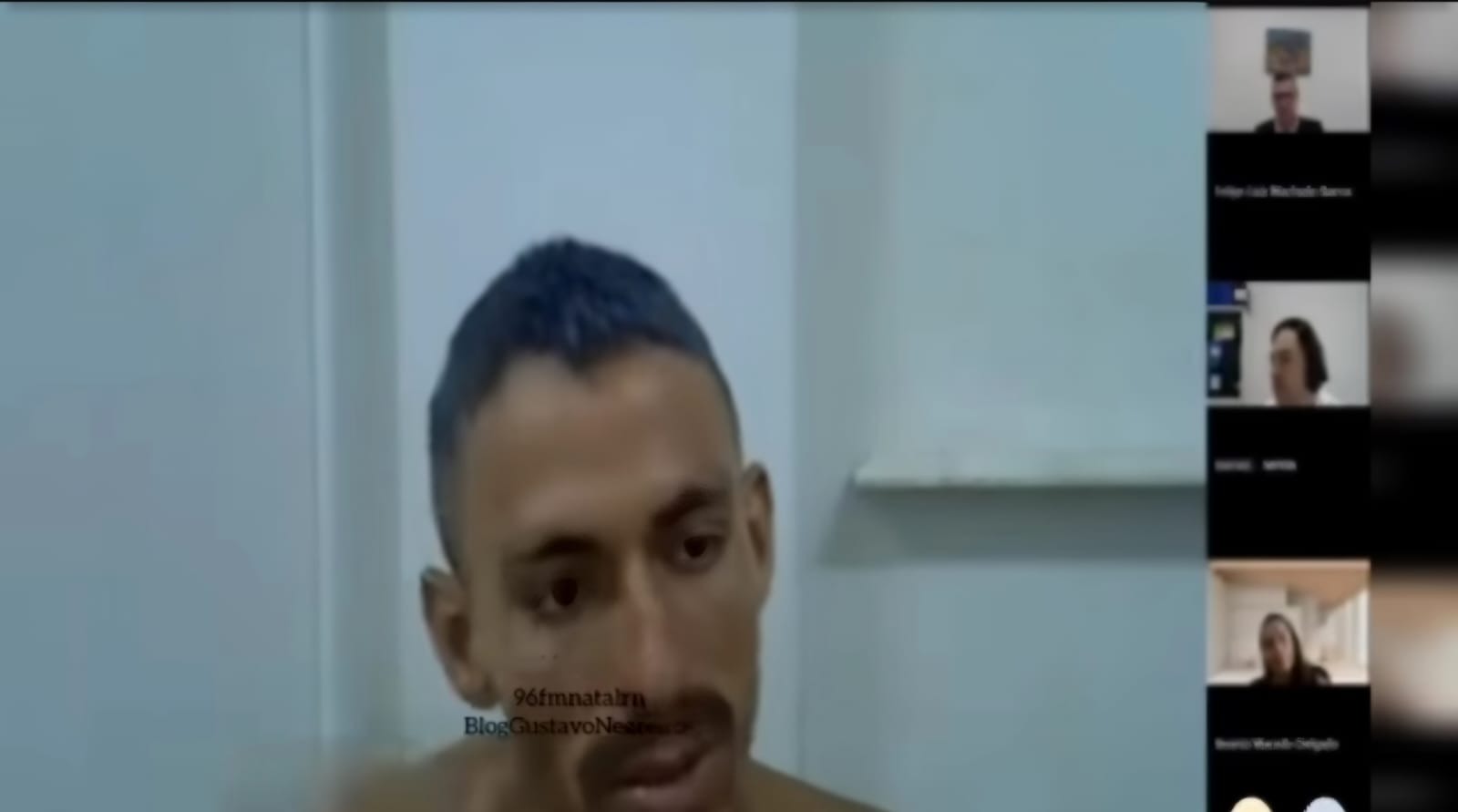 [VÍDEO] Homem preso por furto ameaça juiz durante audiência de custódia: "Toco fogo na sua casa"