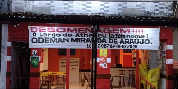 Vereadores mudam nome do Largo do Atheneu e família protesta