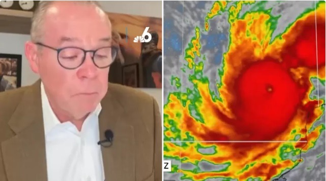 Meteorologista chora ao vivo ao prever chegada de furacão: 'É terrível'