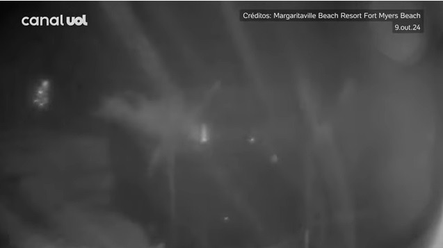VÍDEO: Câmeras mostram a chegada do furacão Milton à Flórida; assista
