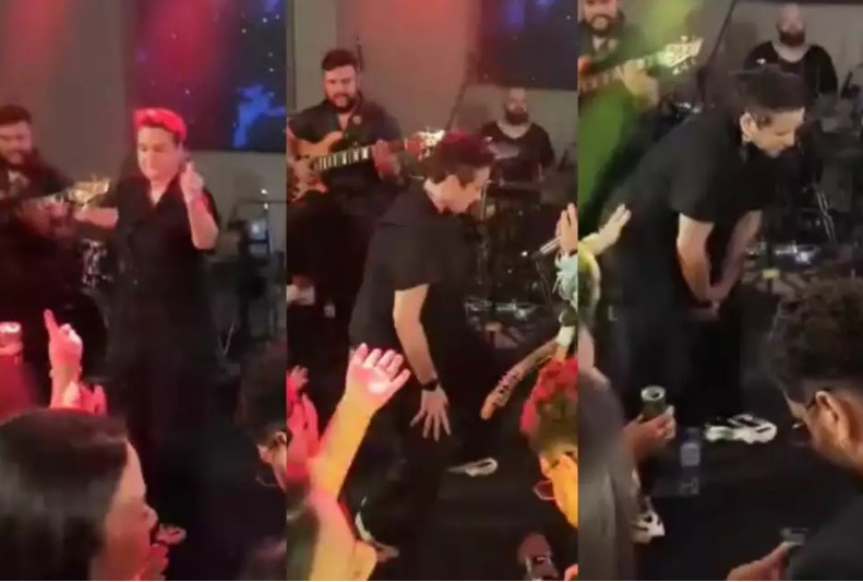VÍDEO: Presidente do BB rala na boquinha da garrafa em festa luxuosa; ASSISTA