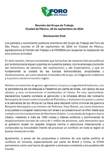 PT assina resolução do Foro de São Paulo, que reconhece vitória de Maduro na Venezuela