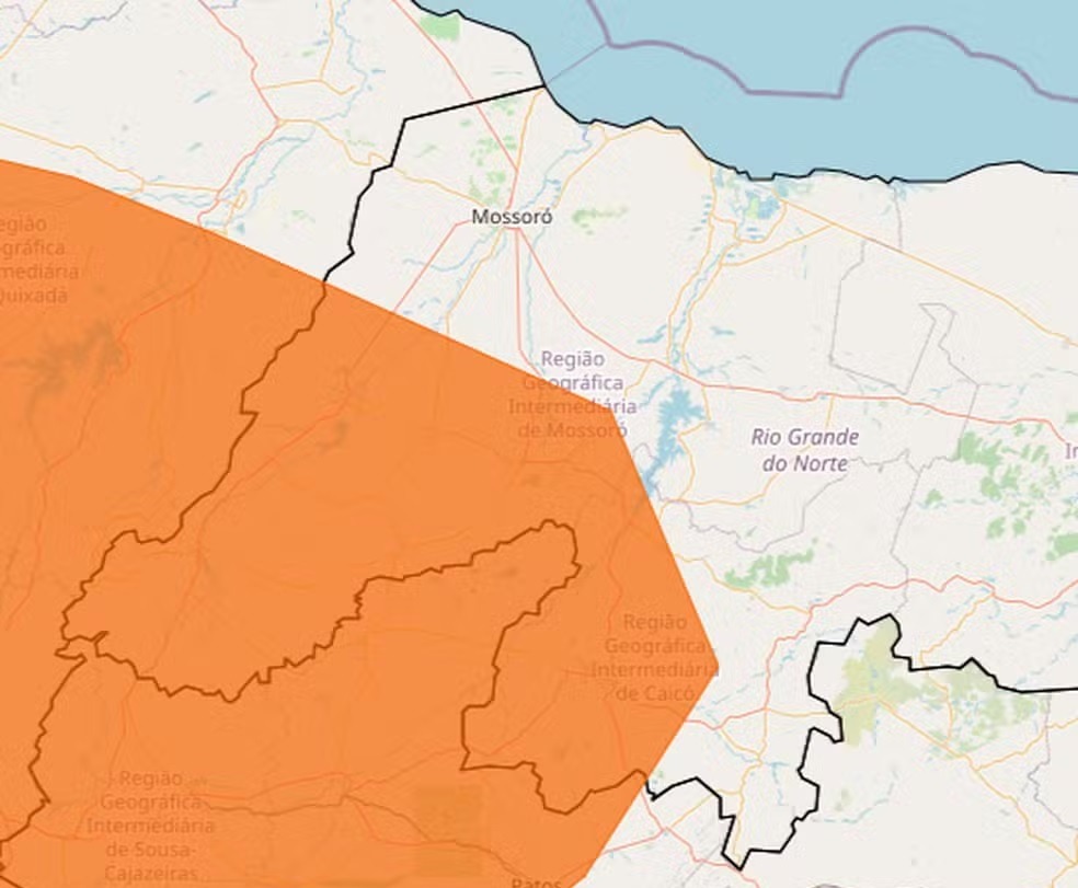 Inmet alerta para baixa umidade em 67 municípios do RN; veja cidades atingidas