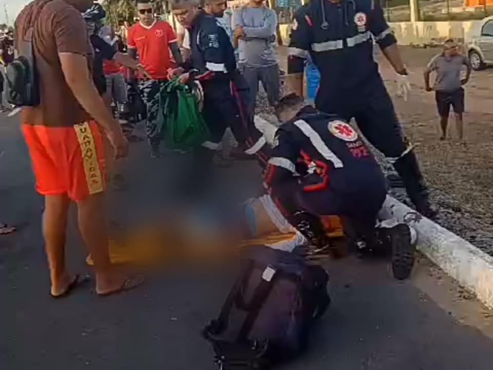 Colisão entre moto e bicicleta deixa ciclista morto na BR-101 em Natal