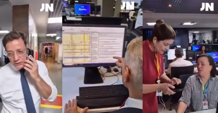 Globo retira vídeo em que jornalistas do JN fazem 'teatro' sobre indiciamento de Bolsonaro
