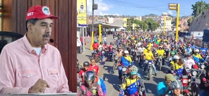 Em viagem à Venezuela, MST participa de motociata em apoio à posse de Maduro