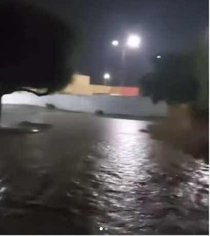 VÍDEO: Caicó tem ruas alagadas após chuvas desta segunda-feira 