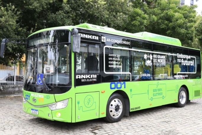 Ônibus elétrico entra em fase de testes em linha da Grande Natal