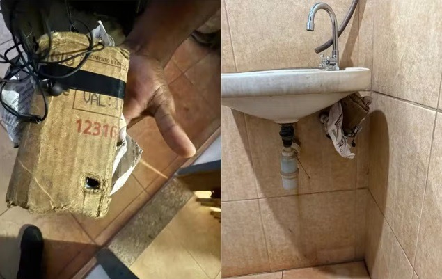 Celular é achado escondido filmando mulheres em banheiro de empresa