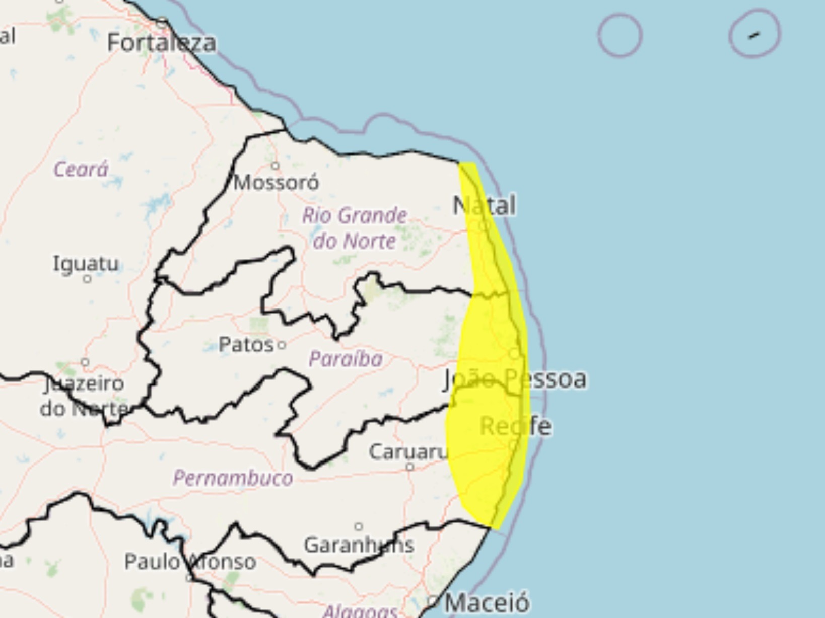 Inmet emite alerta de chuvas intensas para Natal; saiba outras cidades sob alerta